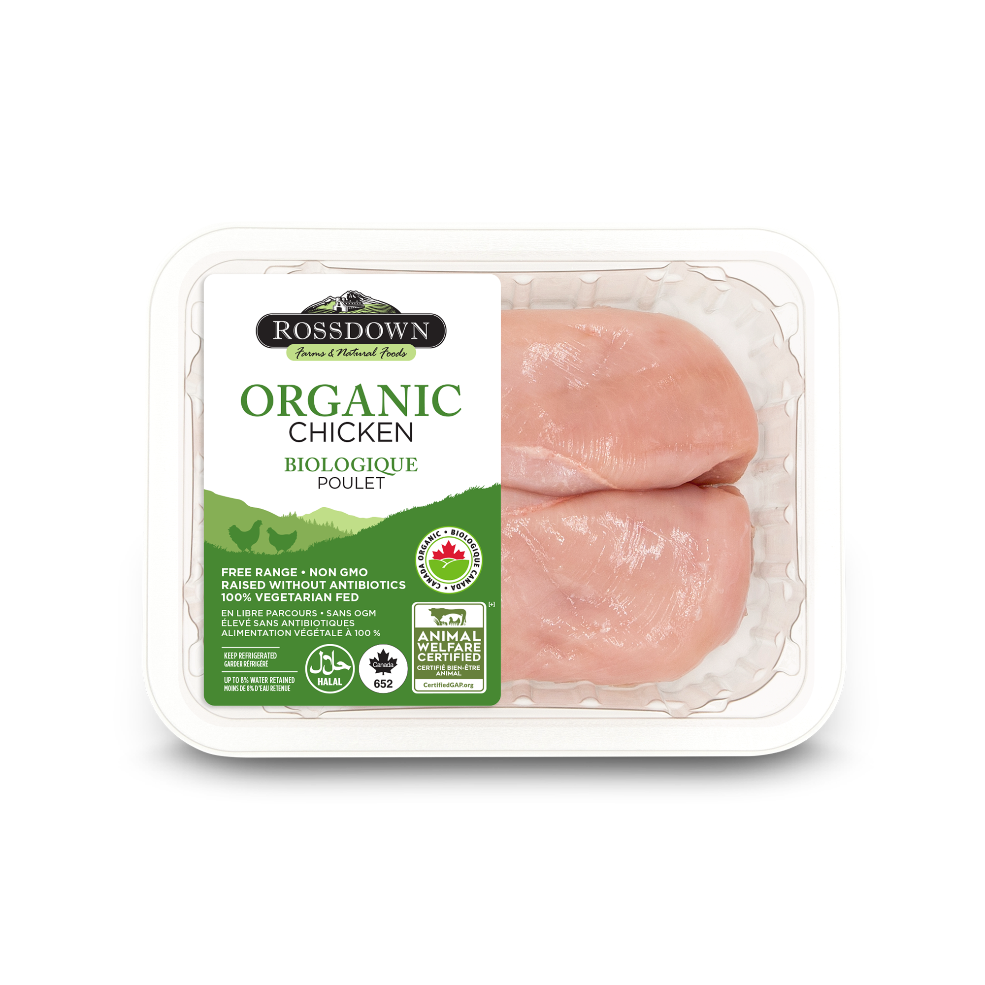 Chicken Products Organic and Raised Without Antibiotics