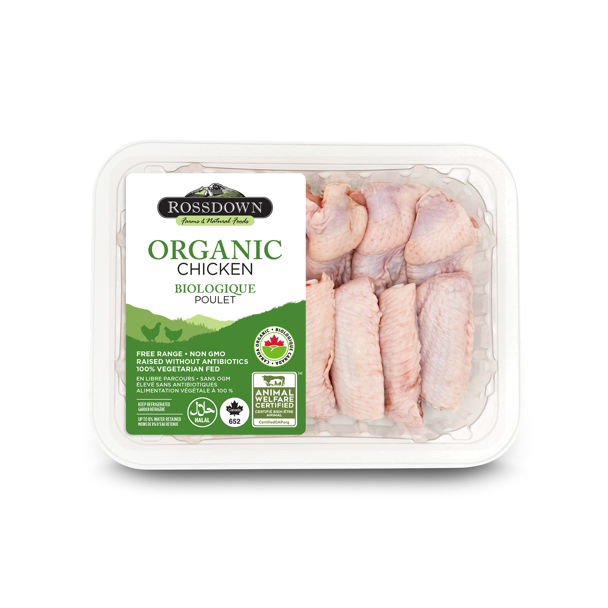 Rossdown Organic Chicken Wings